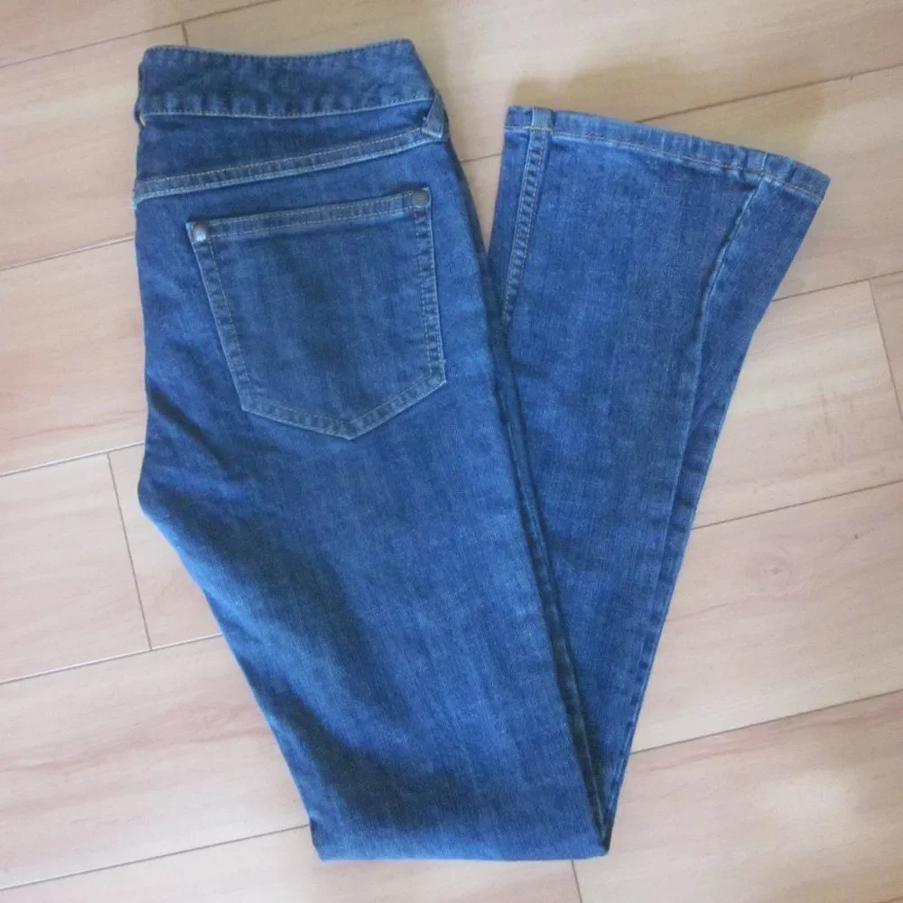 Free People Denim Vintage 90's Low Rise Boot Cut Jeans Womens Size 28